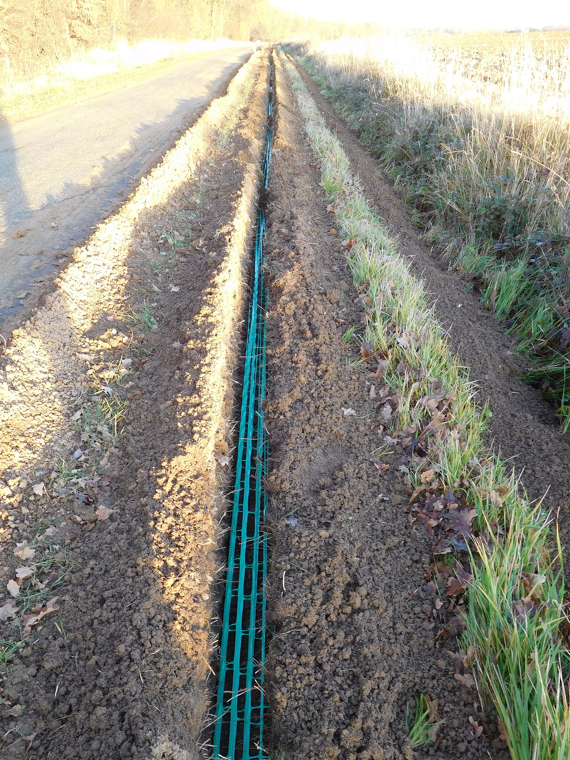 Cantiere di posa per rete in fibra ottica